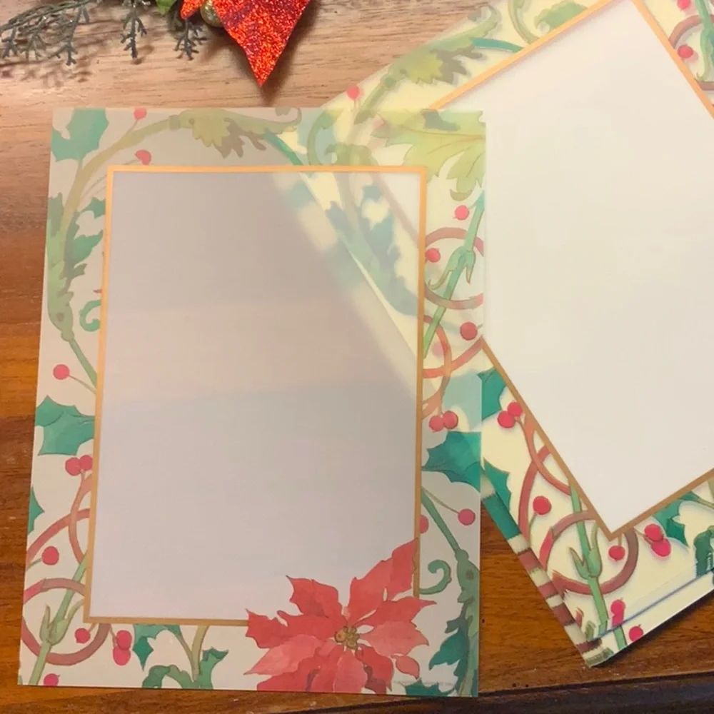 75 sheets medium weight 8.5x11 Christmas Vellum